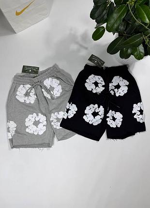 Летние шорты denim tears | черные / cipi | premium качество / шорты деним теарс черные серые/шорты летние серые черные