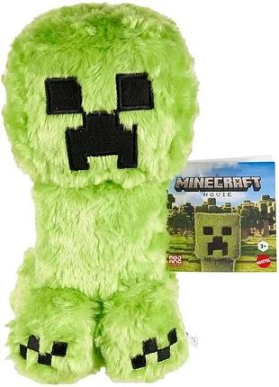 М'яка іграшка mattel minecraft movie creeper (кріпер) плюшева, 20 см
