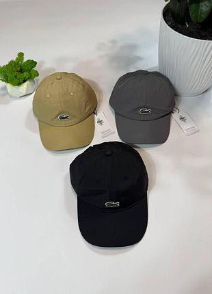 Кепка lacoste унісекс, кепка лакоста з крокодилом бежевий
