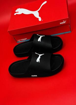 Шльопанці puma чорні | чоловічі та жіночі | літні сланці для басейну та пляжу | розміри 36–45
