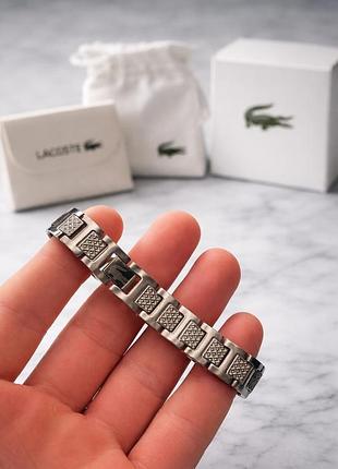Браслет lacoste — стильний подарунок коханому до дня валентина регулятор у наявності, чорний