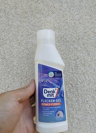 Пятновыводитель denkmit flecken-gel power-formel 250 мл с щеточкой для белых и цветных тканей
