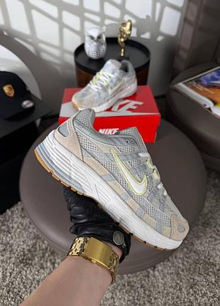 Жіночі кросівки nike p-6000 grey beige 36-37-38-39-41