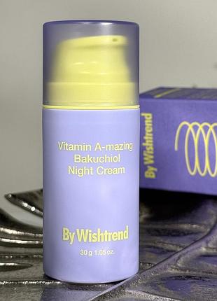 Ночной крем для лица с витамином а и бакучиолом by wishtrend vitamin a-mazing bakuchiol night cream 30 g