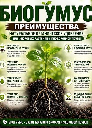 Біогумус (вермікомплект) органічне добриво 5кг
