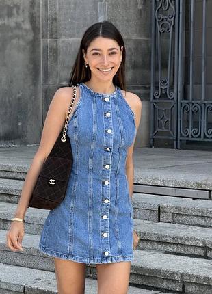 Джинсовий сарафан джинсова сукня плаття zara