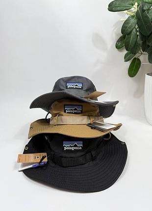 Панама patagonia черная мужская панама патагония солнцезащитная панама светлые сірий