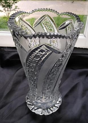 Велика вінтажна ваза кришталь.