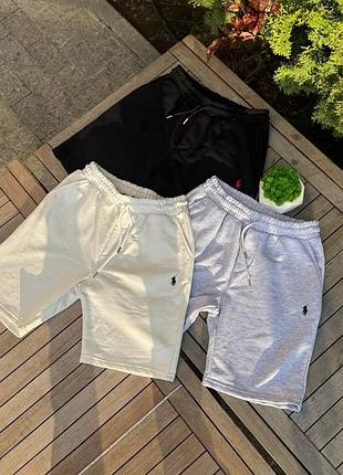 Шорты polo ralph lauren premium /шорты поло ральф лаулан мужские черные,белые,серые