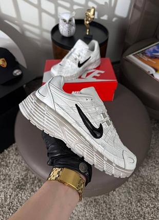 Женские кроссовки nike p-6000 white black 36-37-38-40