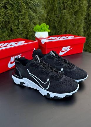 Кросівки від nike react чорні/кросівки найк реакт/чорні кросівки найк 44