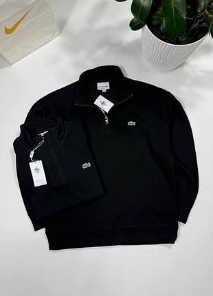 Кофта lacoste 1/3 замок зип-худи лакоста 1/3 полу замок мужская кофта 1/3 xl