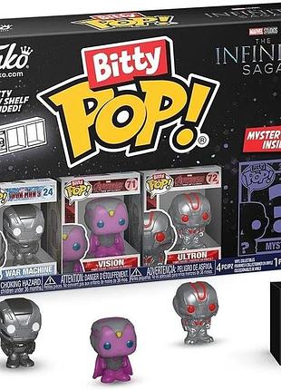 Набір міні фігурок funko bitty pop! marvel the infinity saga – 4 колекційні вінілові фігурки з секретною фігуркою