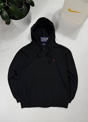 Zip худі polo ralph lauren чорне | стильне xxl