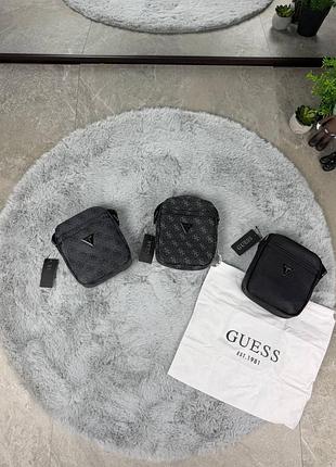 Чоловіча сумка guess через плече | кросбоді guess messenger bag | стильна компактна сумка | сумка гес | чоловіча сумка через плече