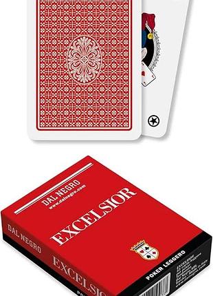 Подарунковий набір для покеру dal negro poker excelsior unique у червоному кейсі