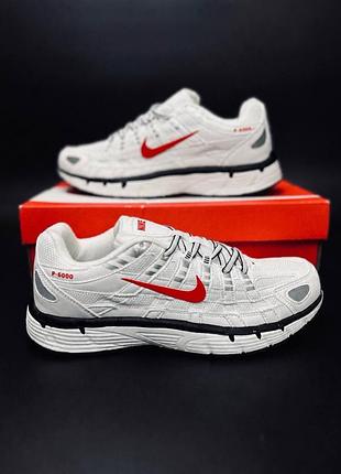 Кросівки nike p-6000 білі | легкі стильні кросівки | розміри 36–46