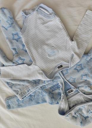 Плюшевый костюм-тройка dkny jeans (р. 56-62)