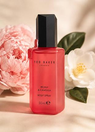 Ted baker peony & camellia body spray 50 мл – спрей для тіла з ароматом півонії та камелії | оригінал
