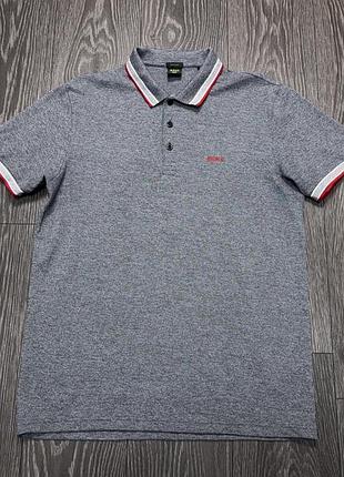 Hugo boss мужская футболка поло коттон оригинал с логотипом классический размер xl