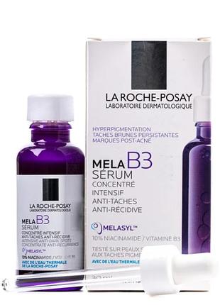 Сыворотка-концентрат для лица la roche-posay mela b3 против гиперпигментации и постакне, 30 мл