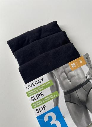 Упаковка черных базовых трусов слипы livergy набор 3 шт