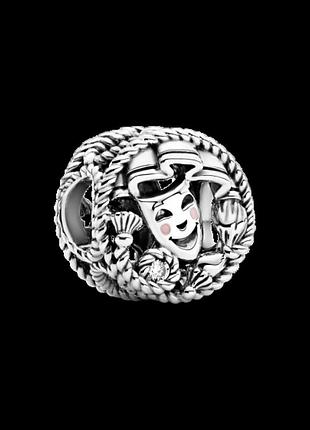 Серебряный шарм пандора "театральная маска" 799331c01