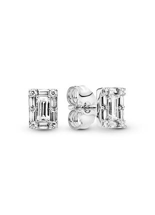 Серебряные серьги pandora "светящийся лед" 297567cz