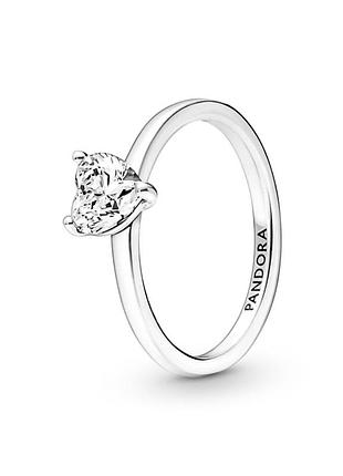 Серебряное кольцо pandora "блестящее сердце" 191165c01 50