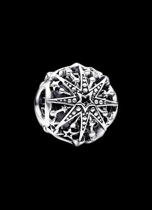 Серебряный шарм пандора "праздничная снежинка" 792360c00
