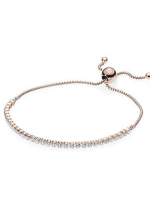 Серебряный браслет пандора «сверкающая нить» 580524cz 19