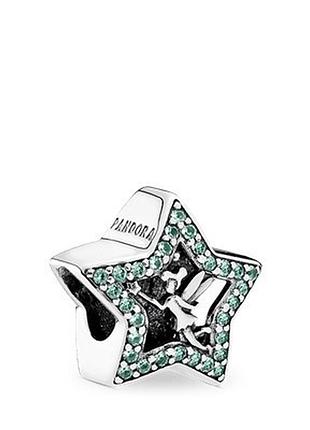 Серебряный шарм пандора disney "tinker bell star" 791920npg
