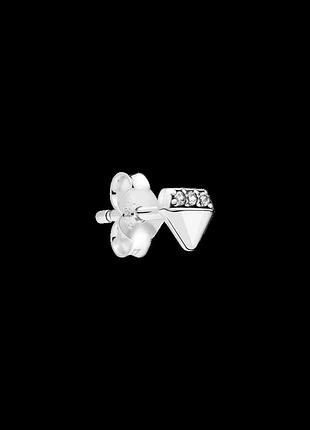 Срібна сережка "мій діамант" 298388cz