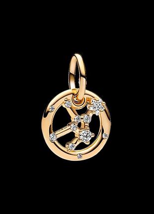 Срібна намистина пандора знак зодіака "діва"