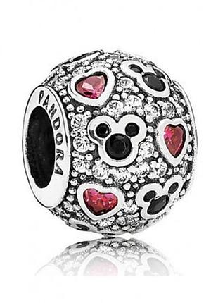 Срібна намистина пандора "mickey & hearts" 791457cz