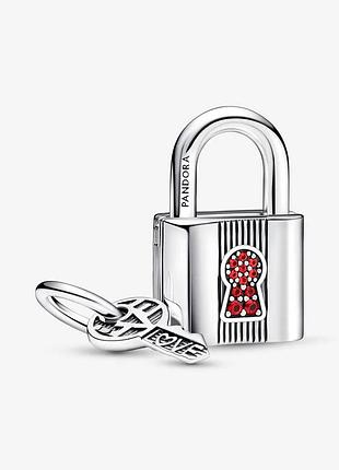 Серебряный шарм пандора "замок и ключ" 790088c02
