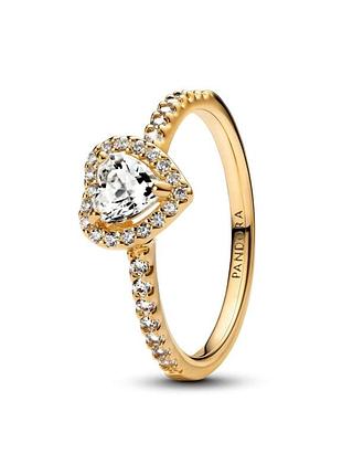 Кольцо pandora "блестящее прозрачное сердце" 168421c01 60