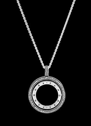 Серебряное колье с фирменным логотипом 397410cz