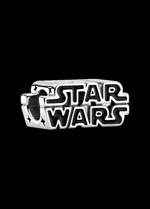 Срібна намистина пандора з 3d логотипом "star wars" 799246c01