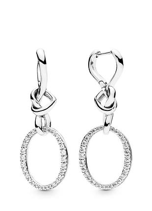 Серебряные серьги «узы любви" 298110cz