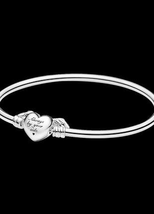 Серебряный браслет pandora "сердце с крыльями" 599379c00 17