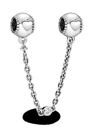 Серебряная защитная цепочка пандора 796457cz