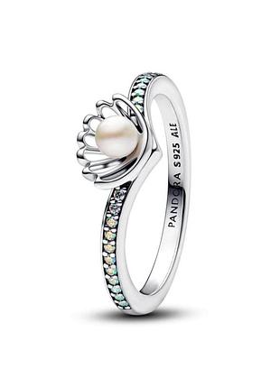 Серебряное кольцо pandora "ракушка принцессы ариэль" 193654c01 52