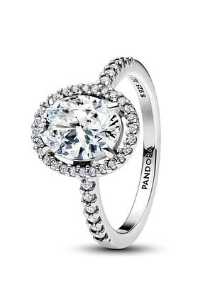 Серебряное кольцо pandora "овал и сияющий ореол" 193777c01 50