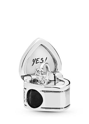 Срібна намистина пандора "yes!" 798072cz