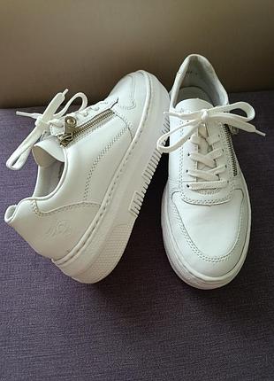 Женские кожаные кроссовки rieker sneaker размер 39, белые