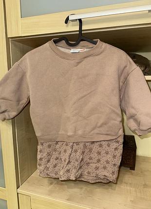 Платье свитшот zara 3-5 лет