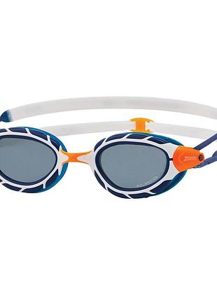 Очки для плавания zoggs predator polarized s поляризованные для бассейна и открытой воды,размер: s сине-белый (461060.blwhpsms)