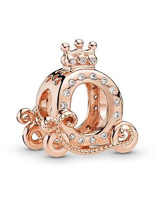 Срібна намистина пандора "сяюча карета з короною" 788129cz
