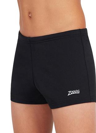 Плавки-шорти дитячі zoggs cottesloe hip racer jr для хлопчиків стійкі до хлору, 128-134 см ,8 років чорний (463456.bk.24)